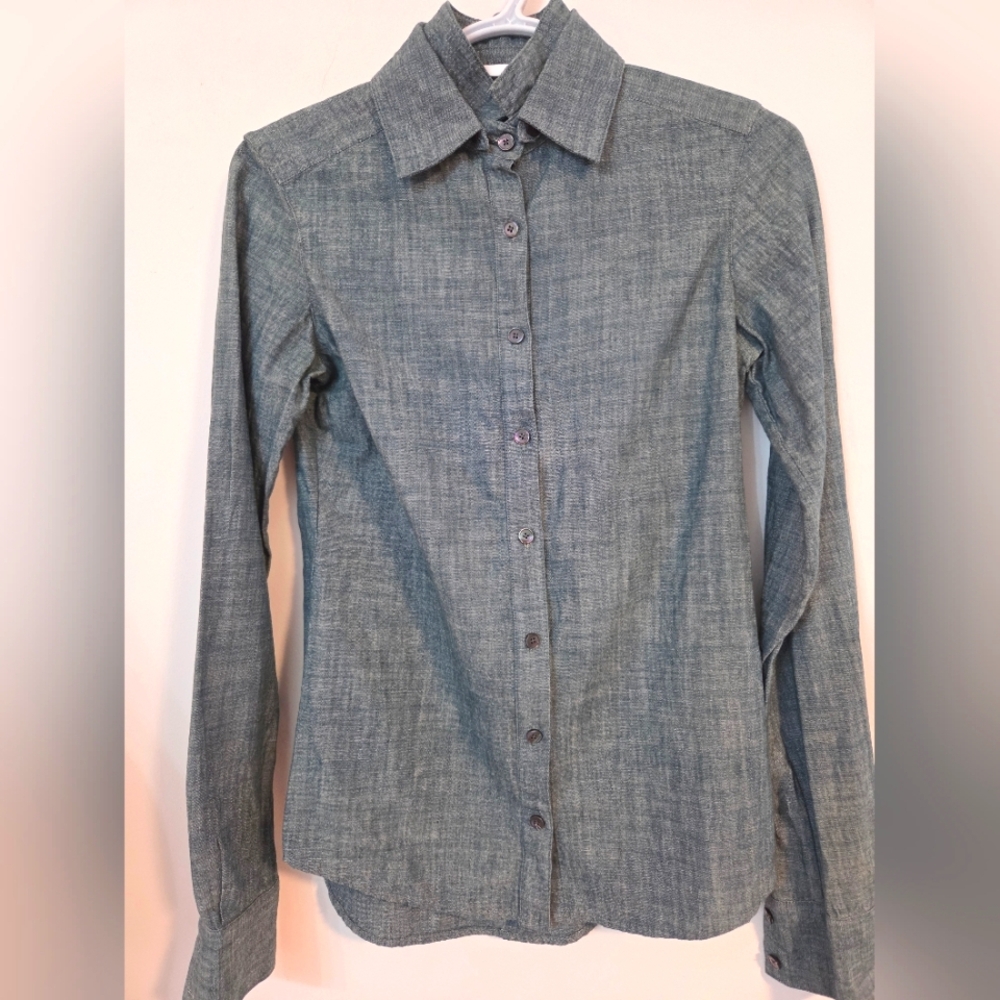10 Crosby Derek Lam double collar button down shirt Sz S
